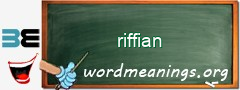 WordMeaning blackboard for riffian